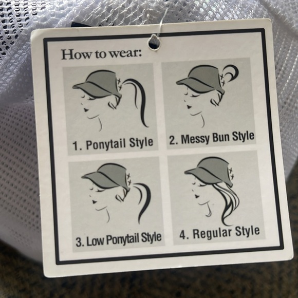 C.C PonyCaps Women's Cotton Candy/White Criss-Cross Cap Hat Adjustable - Picture 12 of 12